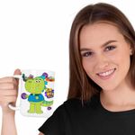 Casa si Gradina - Bucatarie si vesela - Cani si pahare - Cani si cesti - Cana Tim Rex Tata Spatiu Dinozauri T-Rex, CoolTrend, alba, 330ml - Infinity.ro