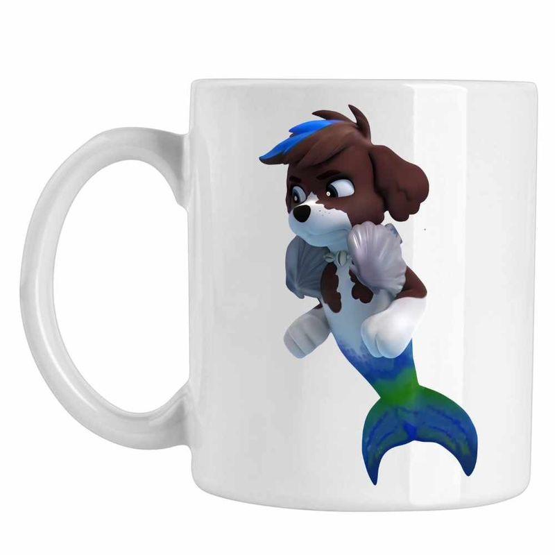 Casa si Gradina - Bucatarie si vesela - Cani si pahare - Cani si cesti - Cana Paw Patrol Merpups Moby Patrula Catelusilor Catei Sirena, CoolTrend, alba, 330ml - Infinity.ro