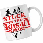 Casa si Gradina - Bucatarie si vesela - Cani si pahare - Cani si cesti - Cana Stranger Things Stuck in the Upside Down CoolTrend, alba, 330ml - Infinity.ro