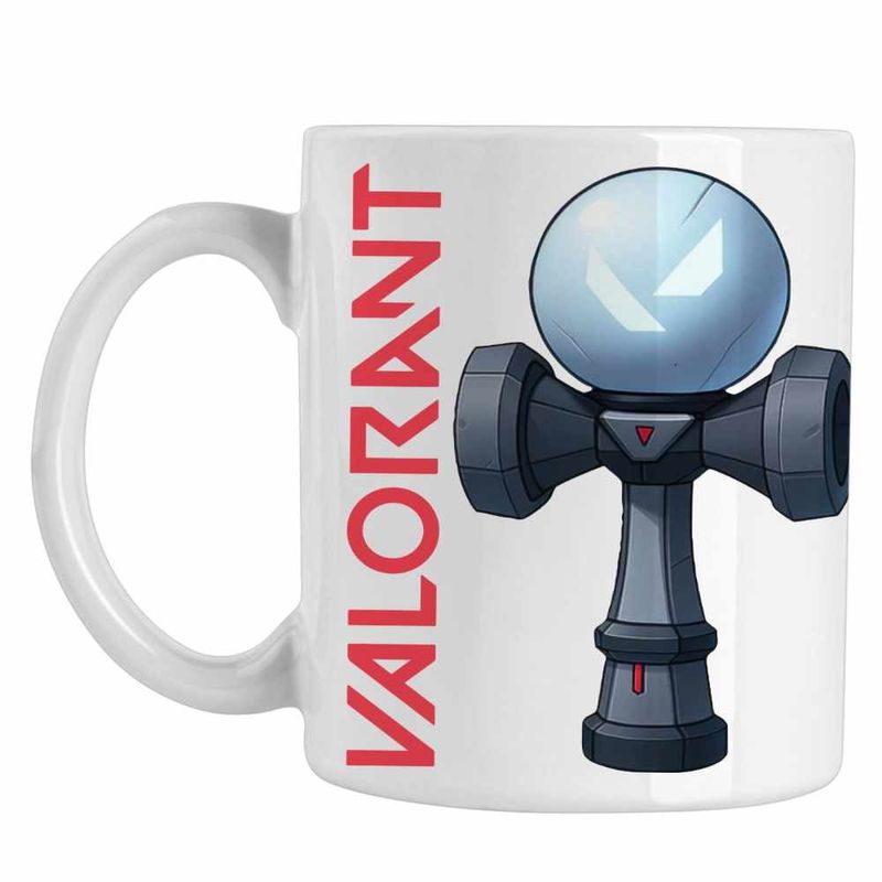 Casa si Gradina - Bucatarie si vesela - Cani si pahare - Cani si cesti - Cana Kendama Valorant Gamer Rank Agent CoolTrend, alba, 330ml - Infinity.ro