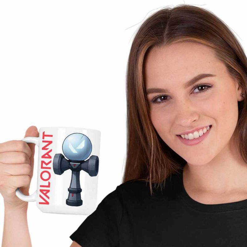Casa si Gradina - Bucatarie si vesela - Cani si pahare - Cani si cesti - Cana Kendama Valorant Gamer Rank Agent CoolTrend, alba, 330ml - Infinity.ro