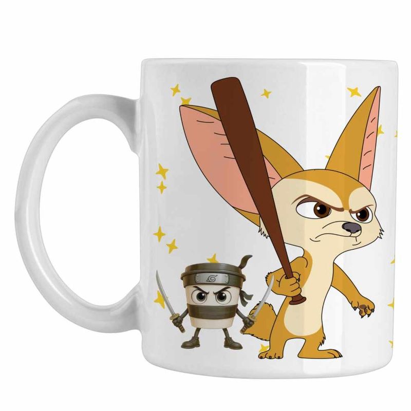 Casa si Gradina - Bucatarie si vesela - Cani si pahare - Cani si cesti - Cana Zootopia Finnick Vulpe Desert Bebe Zootropolis CoolTrend, alba, 330ml - Infinity.ro