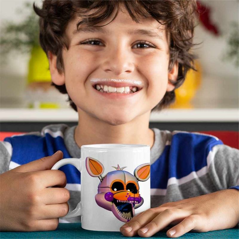 Casa si Gradina - Bucatarie si vesela - Cani si pahare - Cani si cesti - Cana Fnaf Funtime Foxy Five Nights at Freddy Horror Halloween CoolTrend, alba, 330ml - Infinity.ro