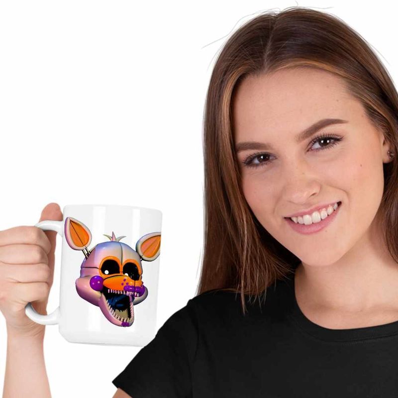 Casa si Gradina - Bucatarie si vesela - Cani si pahare - Cani si cesti - Cana Fnaf Funtime Foxy Five Nights at Freddy Horror Halloween CoolTrend, alba, 330ml - Infinity.ro