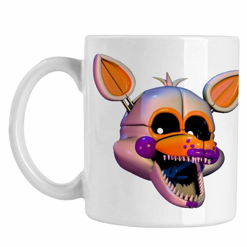 Casa si Gradina - Bucatarie si vesela - Cani si pahare - Cani si cesti - Cana Fnaf Funtime Foxy Five Nights at Freddy Horror Halloween CoolTrend, alba, 330ml - Infinity.ro