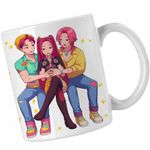 Casa si Gradina - Bucatarie si vesela - Cani si pahare - Cani si cesti - Cana Huntrix Saja Boys Drama Kpop CoolTrend, alba, 330ml - Infinity.ro