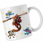 Casa si Gradina - Bucatarie si vesela - Cani si pahare - Cani si cesti - Cana Wukong War General Boss Level Maimuta, alba, 330ml - Infinity.ro