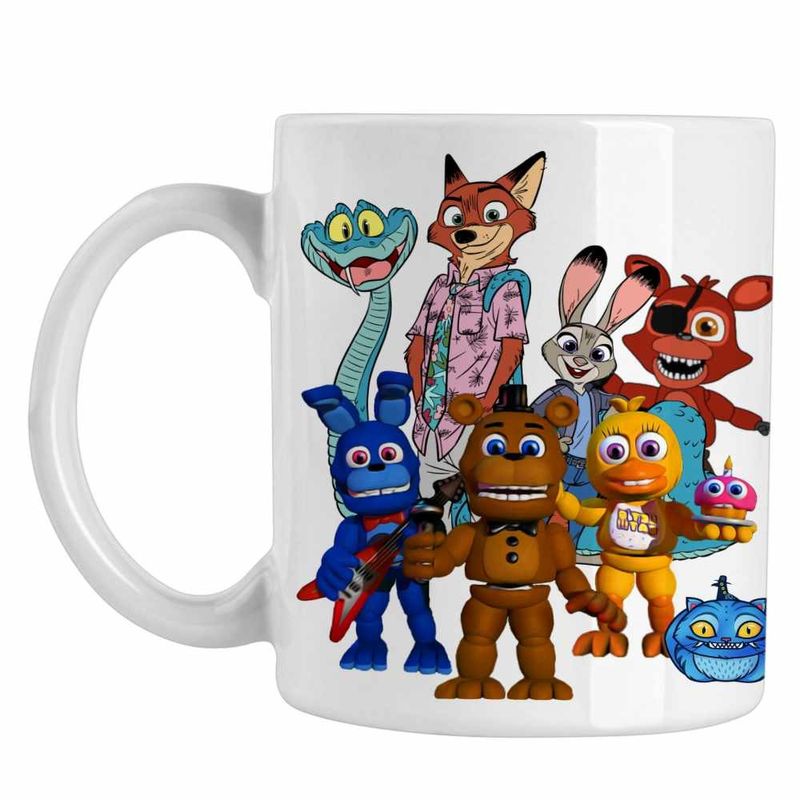 Casa si Gradina - Bucatarie si vesela - Cani si pahare - Cani si cesti - Cana Fnaf Zootopia Judy Sarpe Vulpe Five Nights at Freddy Horror Halloween CoolTrend, alba, 330ml - Infinity.ro