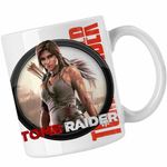Casa si Gradina - Bucatarie si vesela - Cani si pahare - Cani si cesti - Cana Tomb Raider Lara Croft Razboi Camuflaj CoolTrend, alba, 330ml - Infinity.ro