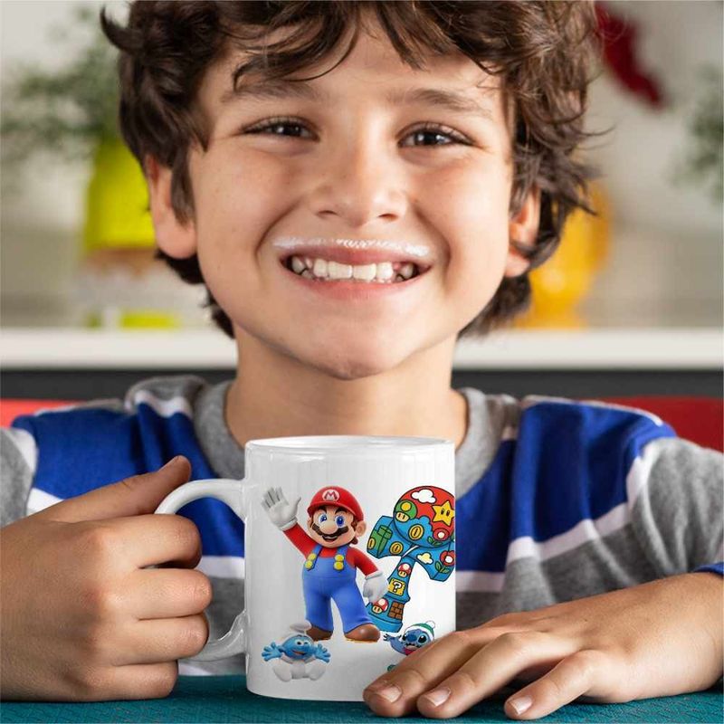 Casa si Gradina - Bucatarie si vesela - Cani si pahare - Cani si cesti - Cana Kendama Super Mario Bros Galaxy CoolTrend, alba, 330ml - Infinity.ro