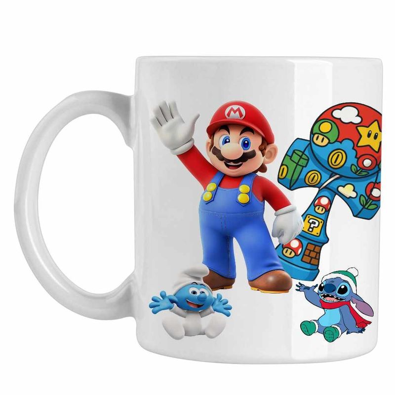 Casa si Gradina - Bucatarie si vesela - Cani si pahare - Cani si cesti - Cana Kendama Super Mario Bros Galaxy CoolTrend, alba, 330ml - Infinity.ro