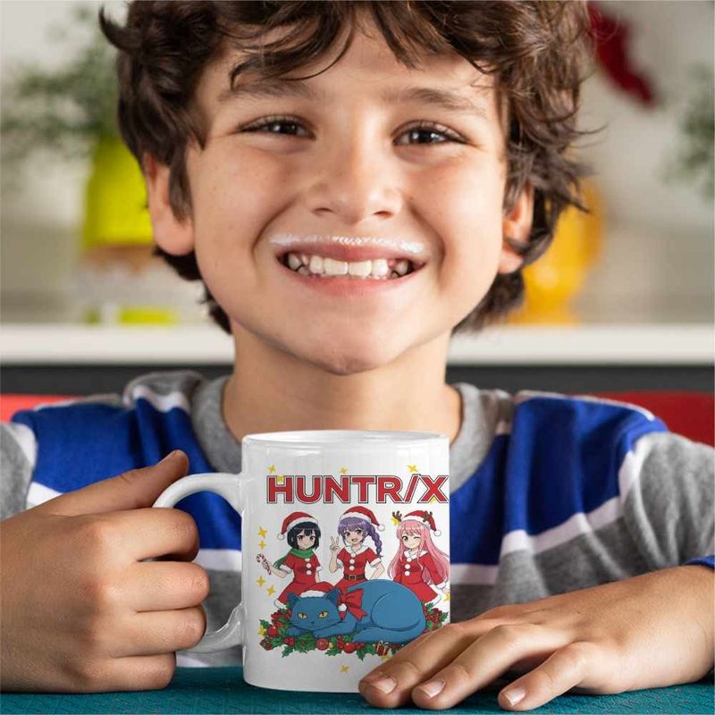 Casa si Gradina - Bucatarie si vesela - Cani si pahare - Cani si cesti - Cana Huntrix Craciunite Merry Christmas Kpop CoolTrend, alba, 330ml - Infinity.ro