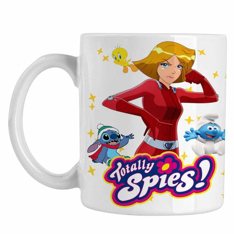 Casa si Gradina - Bucatarie si vesela - Cani si pahare - Cani si cesti - Cana Spioanele Clover Totally Spies CoolTrend, alba, 330ml - Infinity.ro