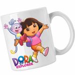 Casa si Gradina - Bucatarie si vesela - Cani si pahare - Cani si cesti - Cana Dora Explorer Maimuta Aventuri, CoolTrend, alba, 330ml - Infinity.ro