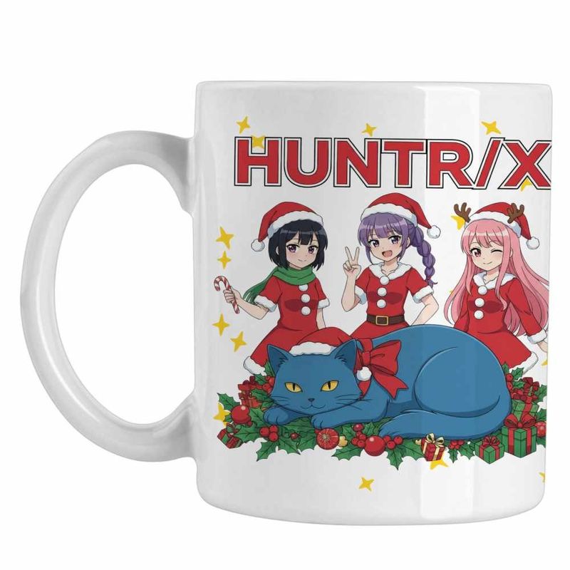 Casa si Gradina - Bucatarie si vesela - Cani si pahare - Cani si cesti - Cana Huntrix Craciunite Merry Christmas Kpop CoolTrend, alba, 330ml - Infinity.ro