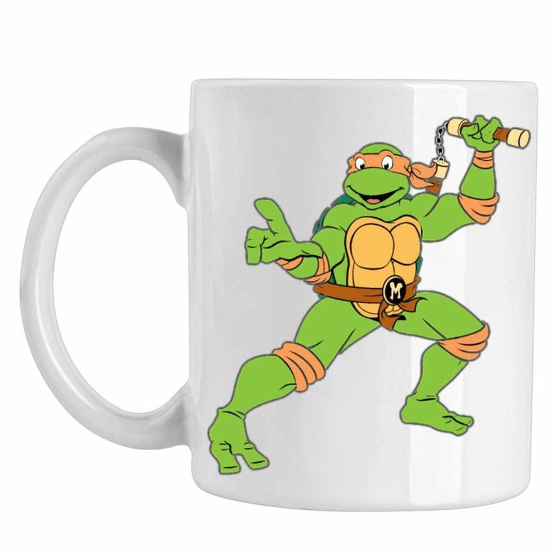Casa si Gradina - Bucatarie si vesela - Cani si pahare - Cani si cesti - Cana Testoasele Ninja Michelangelo Nunceag, CoolTrend, alba, 330ml - Infinity.ro