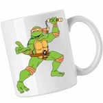 Casa si Gradina - Bucatarie si vesela - Cani si pahare - Cani si cesti - Cana Testoasele Ninja Michelangelo Nunceag, CoolTrend, alba, 330ml - Infinity.ro