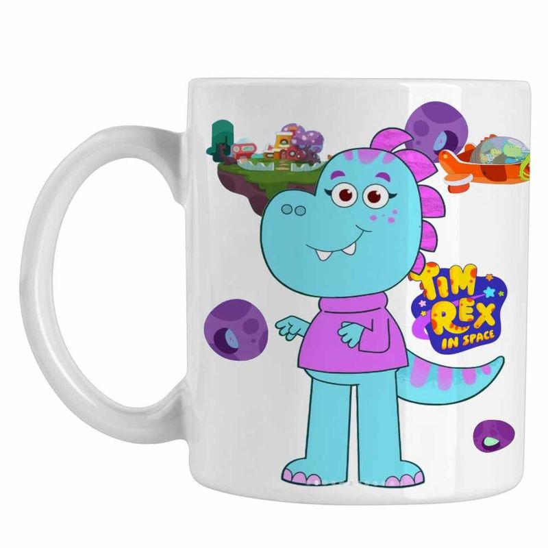 Casa si Gradina - Bucatarie si vesela - Cani si pahare - Cani si cesti - Cana Tim Rex Mama Spatiu Dinozauri Cretacic, CoolTrend, alba, 330ml - Infinity.ro