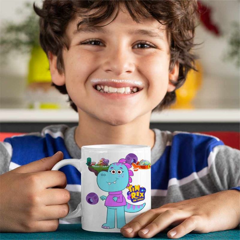 Casa si Gradina - Bucatarie si vesela - Cani si pahare - Cani si cesti - Cana Tim Rex Mama Spatiu Dinozauri Cretacic, CoolTrend, alba, 330ml - Infinity.ro