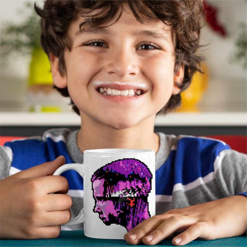 Casa si Gradina - Bucatarie si vesela - Cani si pahare - Cani si cesti - Cana Stranger Things Pixel Art Jane Eleven CoolTrend, alba, 330ml - Infinity.ro