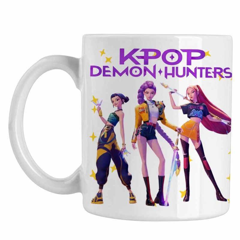 Casa si Gradina - Bucatarie si vesela - Cani si pahare - Cani si cesti - Cana Huntrix Dream Team Kpop CoolTrend, alba, 330ml - Infinity.ro
