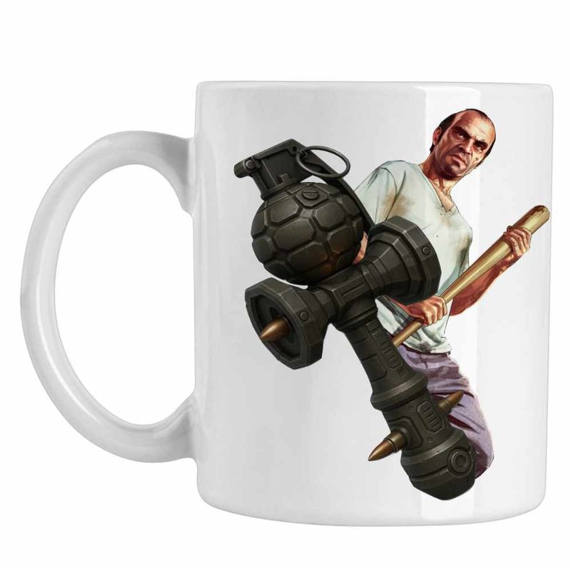 Casa si Gradina - Bucatarie si vesela - Cani si pahare - Cani si cesti - Cana Kendama GTA Trevor Grenada CoolTrend, alba, 330ml - Infinity.ro