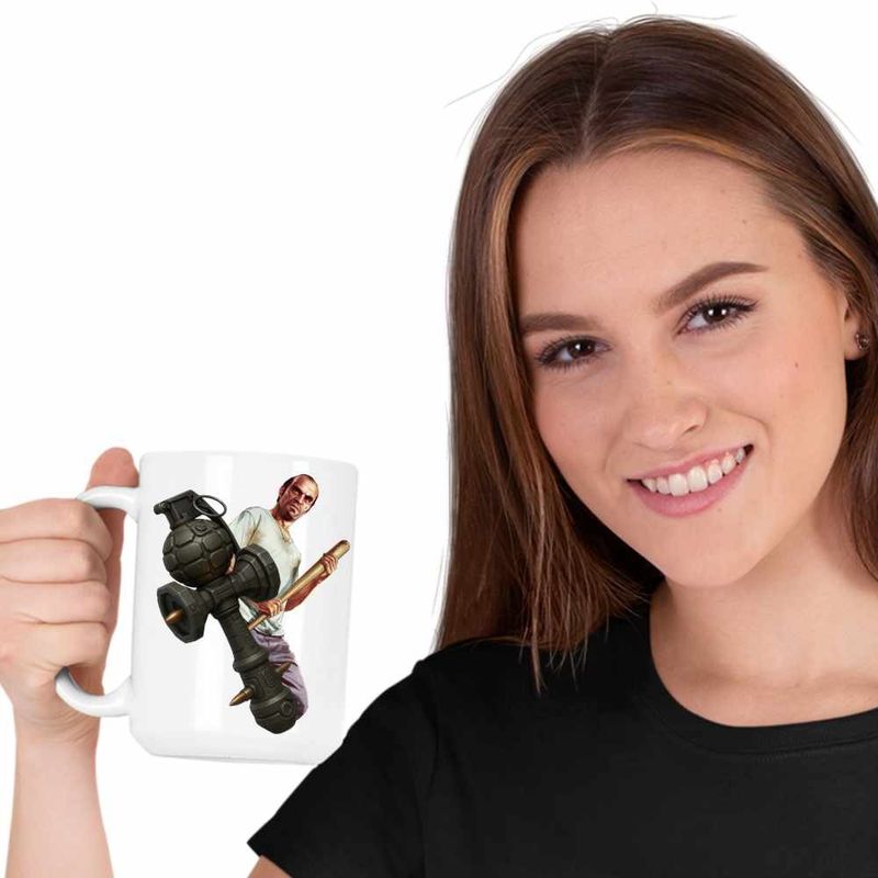 Casa si Gradina - Bucatarie si vesela - Cani si pahare - Cani si cesti - Cana Kendama GTA Trevor Grenada CoolTrend, alba, 330ml - Infinity.ro