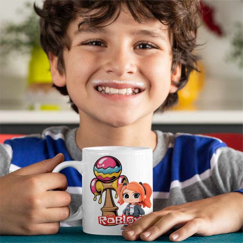 Casa si Gradina - Bucatarie si vesela - Cani si pahare - Cani si cesti - Cana Kendama Roblox Gamer Trial CoolTrend, alba, 330ml - Infinity.ro