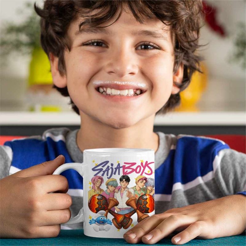 Casa si Gradina - Bucatarie si vesela - Cani si pahare - Cani si cesti - Cana Kendama Saja Boys Kpop Huntrix Asia CoolTrend, alba, 330ml - Infinity.ro