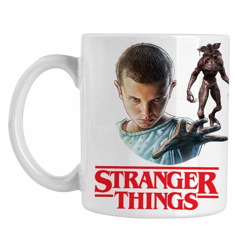 Casa si Gradina - Bucatarie si vesela - Cani si pahare - Cani si cesti - Cana Stranger Things Eleven Jane Hopper CoolTrend, alba, 330ml - Infinity.ro