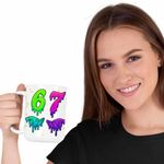 Casa si Gradina - Bucatarie si vesela - Cani si pahare - Cani si cesti - Cana Six Seven Meme 67 CoolTrend, alba, 330ml - Infinity.ro