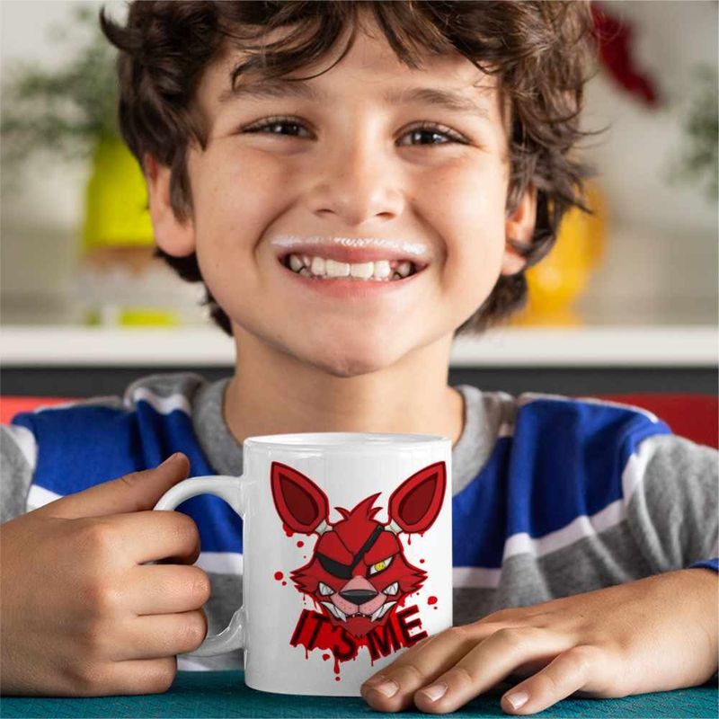 Casa si Gradina - Bucatarie si vesela - Cani si pahare - Cani si cesti - Cana Fnaf Foxy Its Me Five Nights at Freddy Horror Halloween CoolTrend, alba, 330ml - Infinity.ro