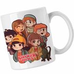 Casa si Gradina - Bucatarie si vesela - Cani si pahare - Cani si cesti - Cana Stranger Things Cartoon Personaje CoolTrend, alba, 330ml - Infinity.ro