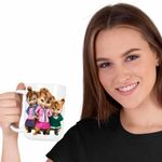 Casa si Gradina - Bucatarie si vesela - Cani si pahare - Cani si cesti - Cana Alvin Fetele Veveritele Brittany Jeanette Eleanor, CoolTrend, alba, 330ml - Infinity.ro