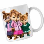 Casa si Gradina - Bucatarie si vesela - Cani si pahare - Cani si cesti - Cana Alvin Fetele Veveritele Brittany Jeanette Eleanor, CoolTrend, alba, 330ml - Infinity.ro