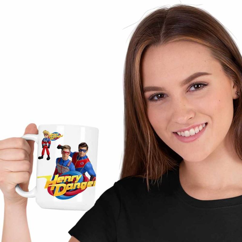 Casa si Gradina - Bucatarie si vesela - Cani si pahare - Cani si cesti - Cana Henry Danger Super Puteri, CoolTrend, alba, 330ml - Infinity.ro