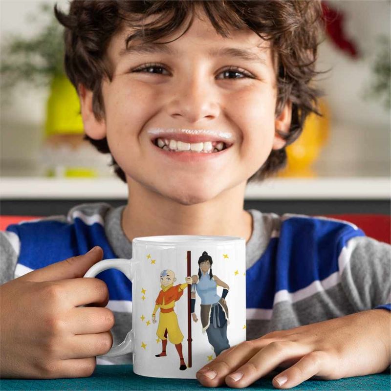 Casa si Gradina - Bucatarie si vesela - Cani si pahare - Cani si cesti - Cana Avatar Aang Korra Last Airbender Shaolin Monk, alba, 330ml - Infinity.ro