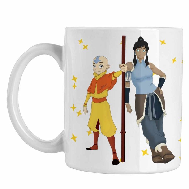 Casa si Gradina - Bucatarie si vesela - Cani si pahare - Cani si cesti - Cana Avatar Aang Korra Last Airbender Shaolin Monk, alba, 330ml - Infinity.ro
