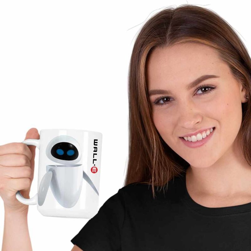 Casa si Gradina - Bucatarie si vesela - Cani si pahare - Cani si cesti - Cana Wall-E Robot Avansat Eve Viitor SF  Desen Animat CoolTrend, alba, 330ml - Infinity.ro