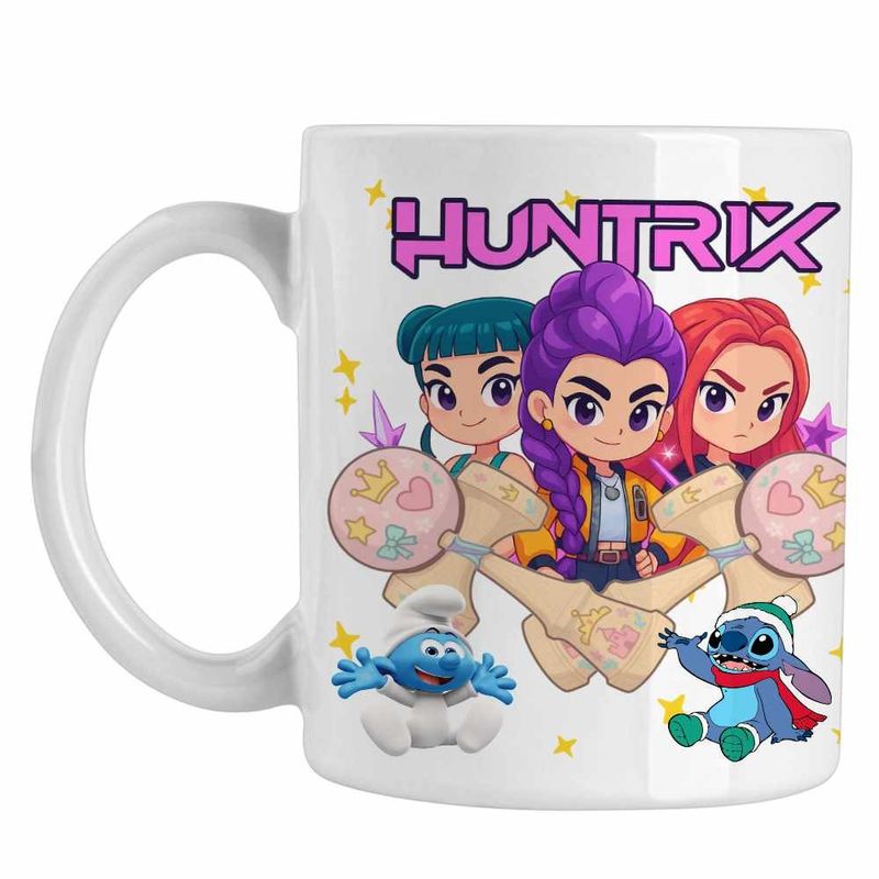 Casa si Gradina - Bucatarie si vesela - Cani si pahare - Cani si cesti - Cana Kendama Huntrix K-Pop Demon Hunters Coreea CoolTrend, alba, 330ml - Infinity.ro