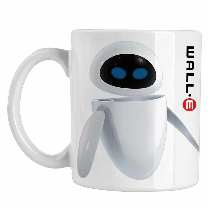 Casa si Gradina - Bucatarie si vesela - Cani si pahare - Cani si cesti - Cana Wall-E Robot Avansat Eve Viitor SF  Desen Animat CoolTrend, alba, 330ml - Infinity.ro