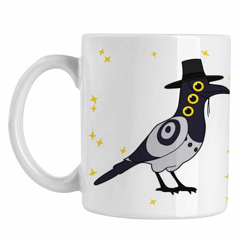 Casa si Gradina - Bucatarie si vesela - Cani si pahare - Cani si cesti - Cana Huntrix Sussie Corb Pasare Kpop CoolTrend, alba, 330ml - Infinity.ro