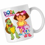Casa si Gradina - Bucatarie si vesela - Cani si pahare - Cani si cesti - Cana Dora Exploratoarea Franklin Explorer Maimuta, CoolTrend, alba, 330ml - Infinity.ro