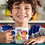 Casa si Gradina - Bucatarie si vesela - Cani si pahare - Cani si cesti - Cana Dora Exploratoarea Franklin Explorer Maimuta, CoolTrend, alba, 330ml - Infinity.ro