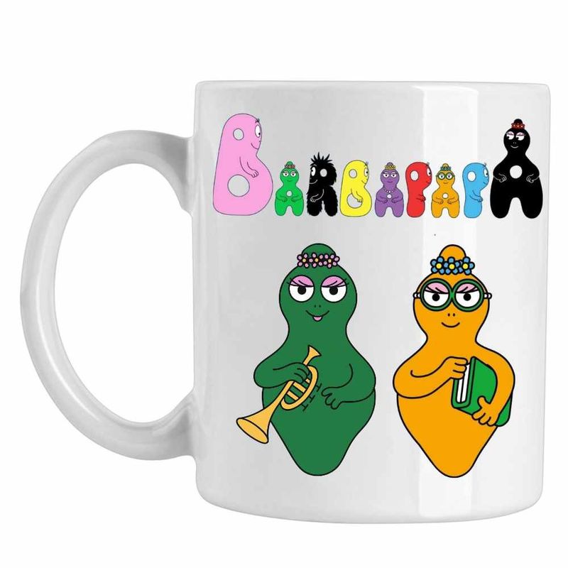 Casa si Gradina - Bucatarie si vesela - Cani si pahare - Cani si cesti - Cana Barbapapa Logo Inspiratie, CoolTrend, alba, 330ml - Infinity.ro
