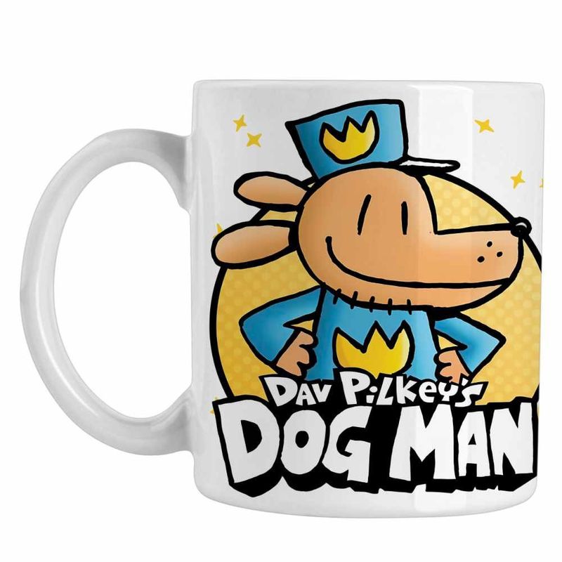 Casa si Gradina - Bucatarie si vesela - Cani si pahare - Cani si cesti - Cana Dog Man Dav Pilkey Aventuri Caine Politist CoolTrend, alba, 330ml - Infinity.ro