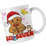 Casa si Gradina - Bucatarie si vesela - Cani si pahare - Cani si cesti - Cana Six Seven Omul de Turta Dulce Craciun CoolTrend, alba, 330ml - Infinity.ro