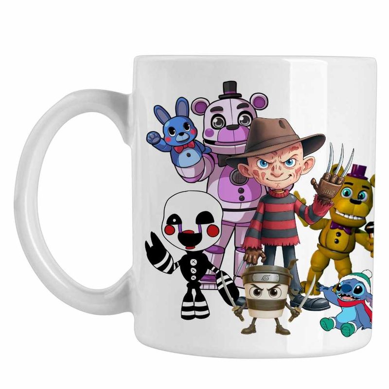 Casa si Gradina - Bucatarie si vesela - Cani si pahare - Cani si cesti - Cana Fnaf Freddy Krueger Five Nights at Freddy Horror Halloween CoolTrend, alba, 330ml - Infinity.ro