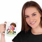 Casa si Gradina - Bucatarie si vesela - Cani si pahare - Cani si cesti - Cana Dora Exploratoarea Looney Tunes Taz Bugs Bunny Sylvester Tweety Baby, CoolTrend, alba, 330ml - Infinity.ro