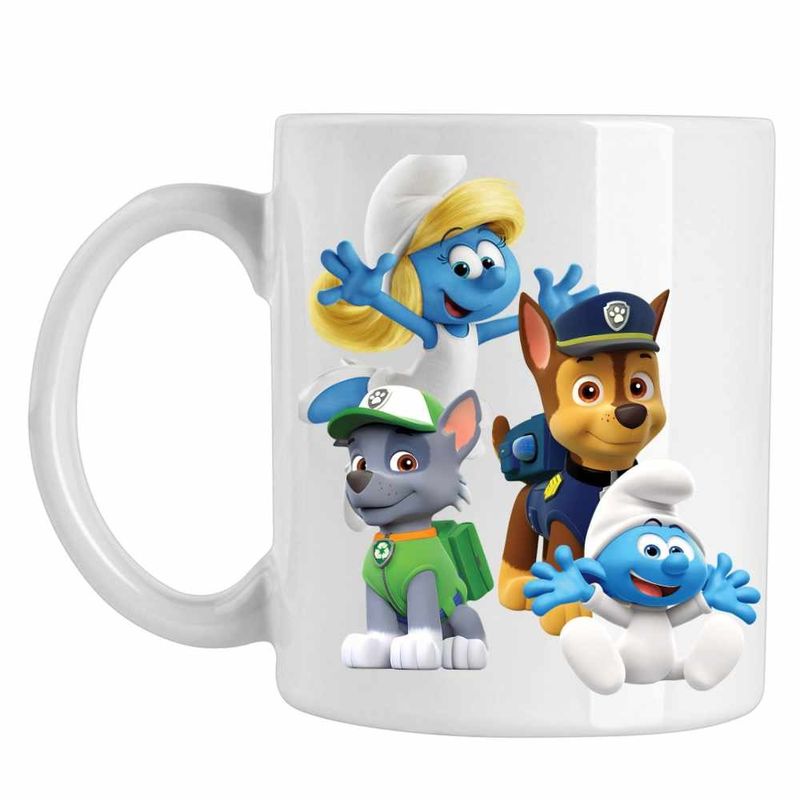 Casa si Gradina - Bucatarie si vesela - Cani si pahare - Cani si cesti - Cana Paw Patrol Strumfii Strumfita Baby Stumf, CoolTrend, alba, 330ml - Infinity.ro
